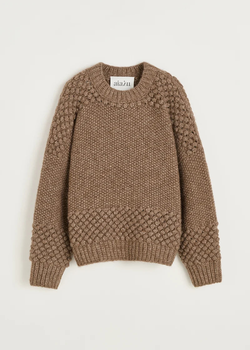 Aiayu Daniela Sweater Llama | Pure Brownie