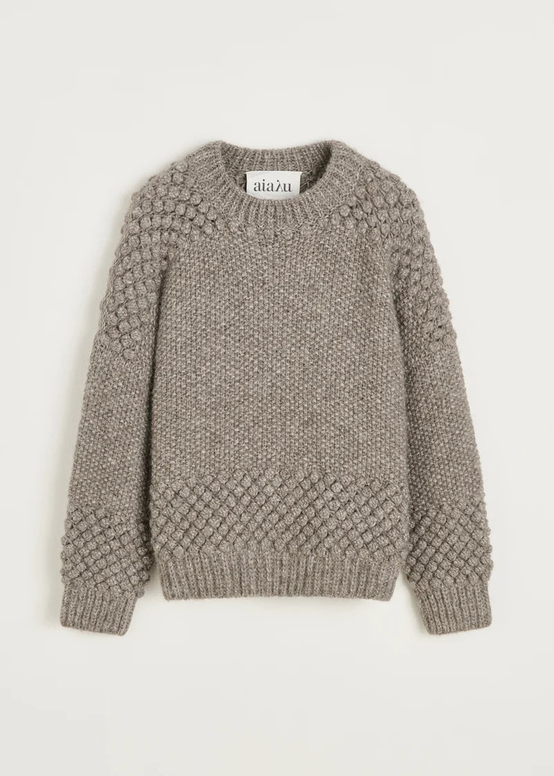 Aiayu Daniela Sweater Llama | Pure Grey