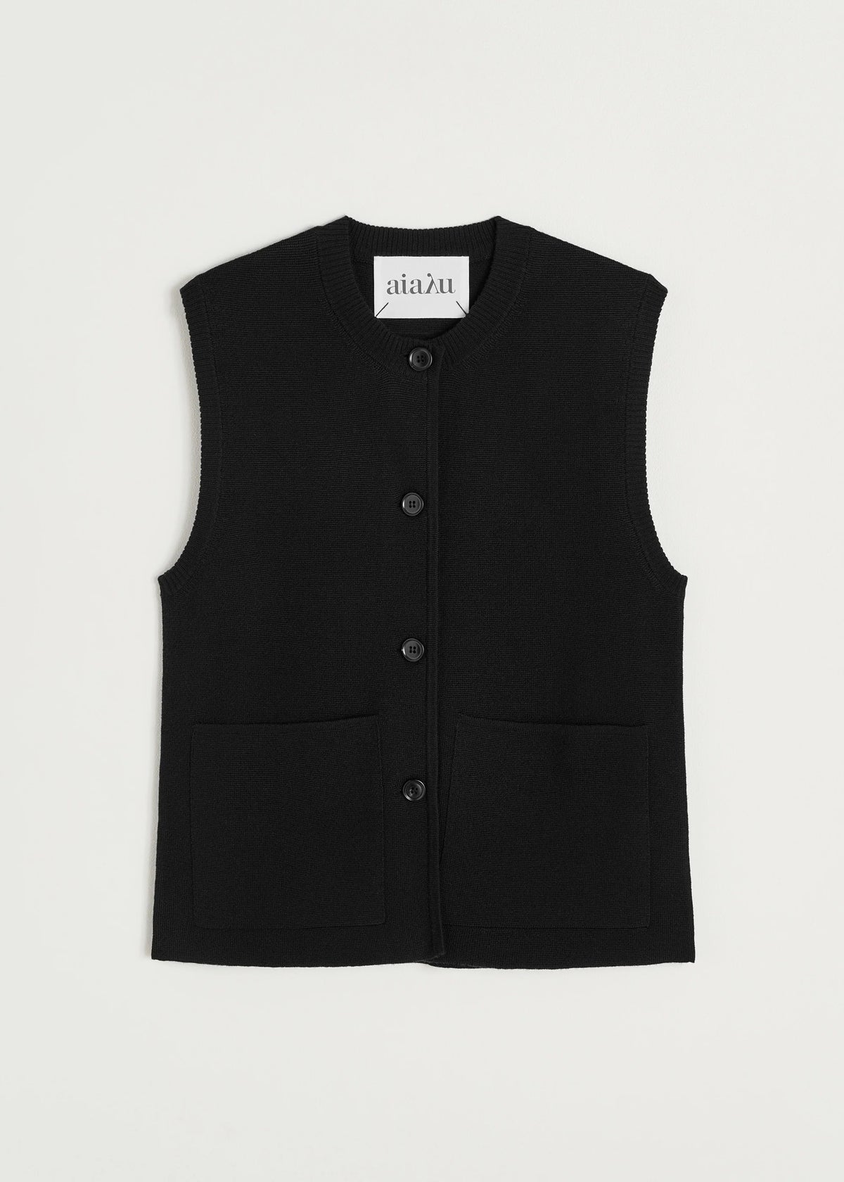 Aiayu Elva Vest Black | Merino Uld