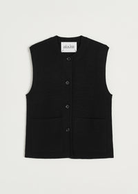 Aiayu Elva Vest Black | Merino Uld