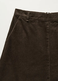 Aiayu Estelle Skirt Short Corduroy | Smokey Brown