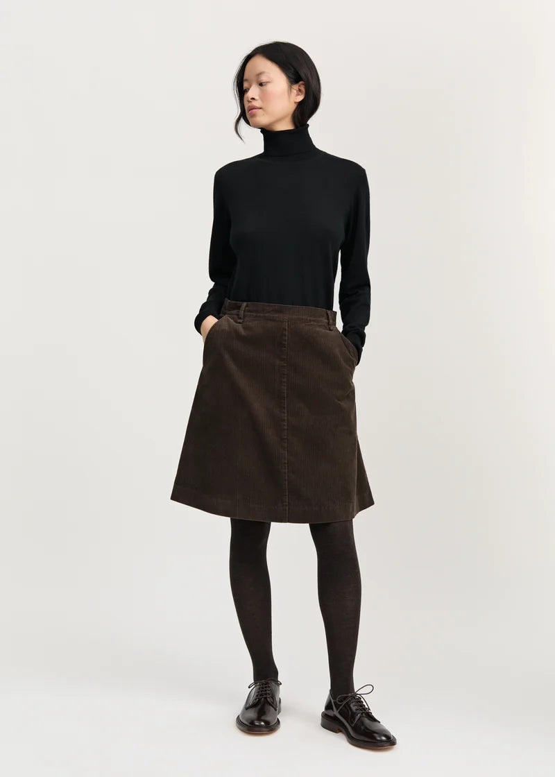 Aiayu Estelle Skirt Short Corduroy | Smokey Brown
