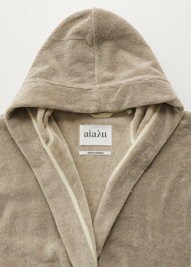 Aiayu Hooded Bathrobe Terry | Dried Linen | Badekåbe