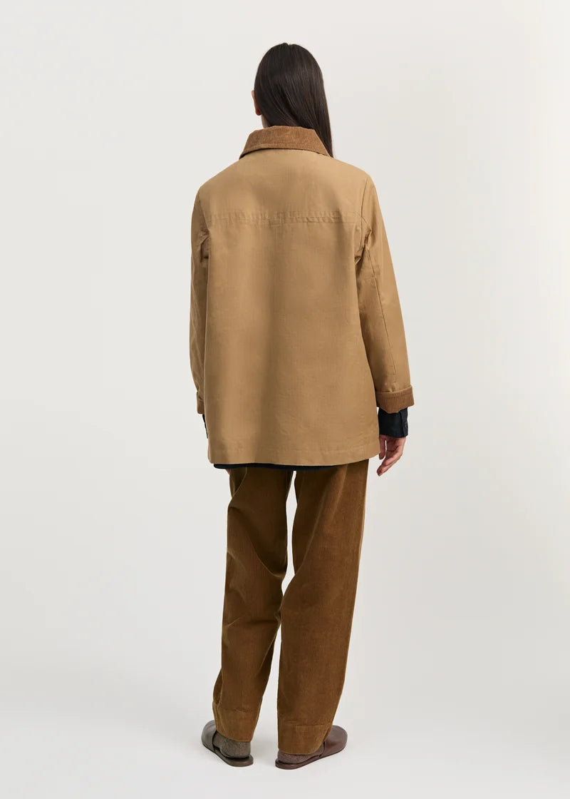 Aiayu Jamie Jacket Ripstop Oilskin Hybrid | Warm Khaki