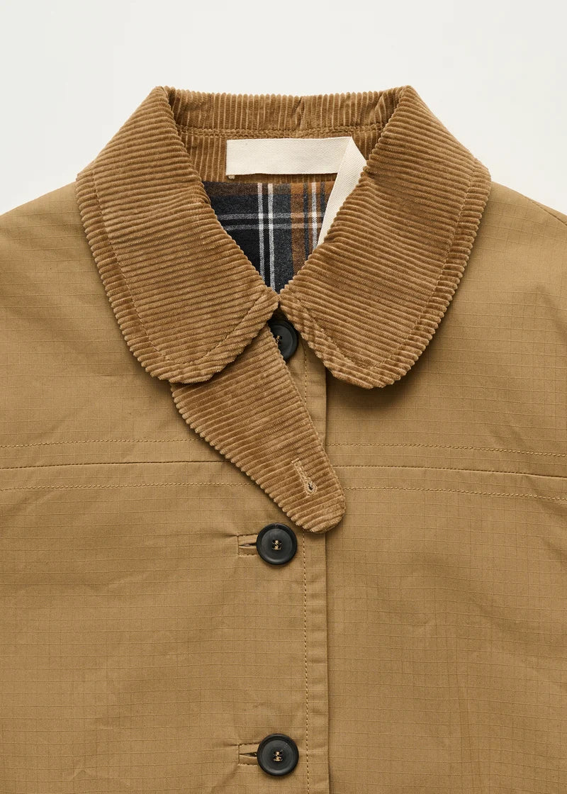 Aiayu Jamie Jacket Ripstop Oilskin Hybrid | Warm Khaki
