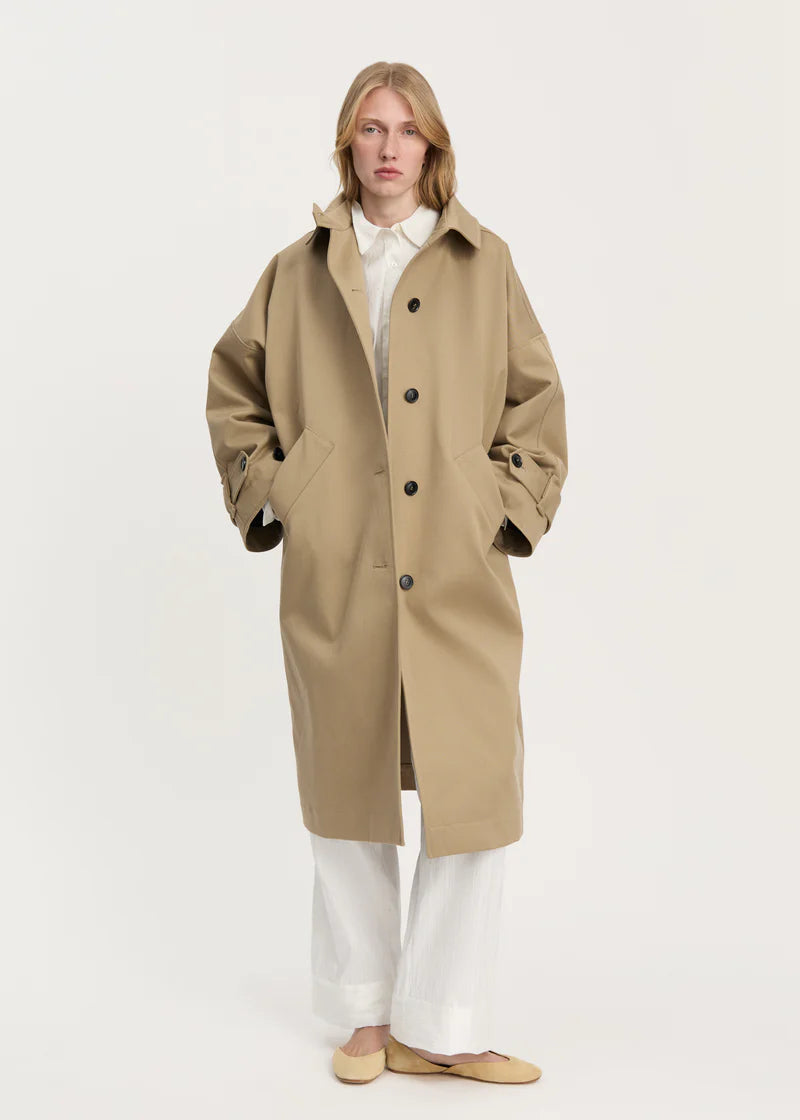 Aiayu Jo Coat Twill | Classic Khaki