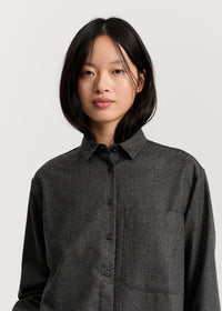 Aiayu Lynette Shirt Fine Wool | Dark Grey
