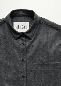 Aiayu Lynette Shirt Fine Wool | Dark Grey