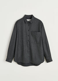 Aiayu Lynette Shirt Fine Wool | Dark Grey
