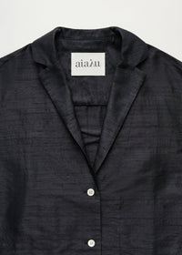 Aiayu Maya Shirt Silk | Black Navy