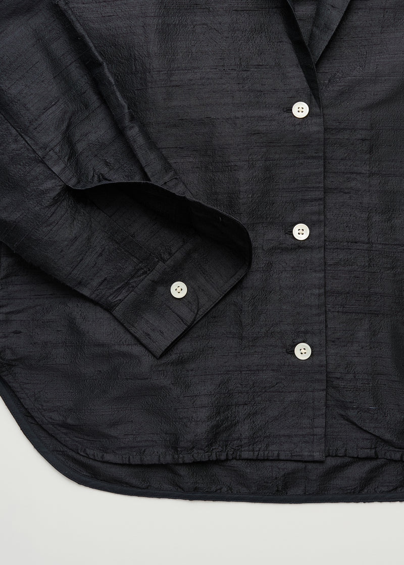 Aiayu Maya Shirt Silk | Black Navy