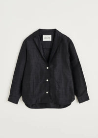 Aiayu Maya Shirt Silk | Black Navy