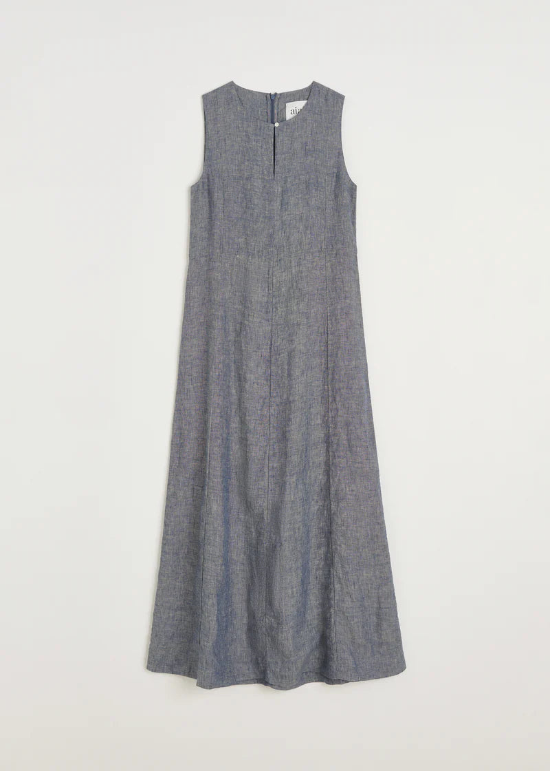 Aiayu Martha Dress Linen | Night Sky