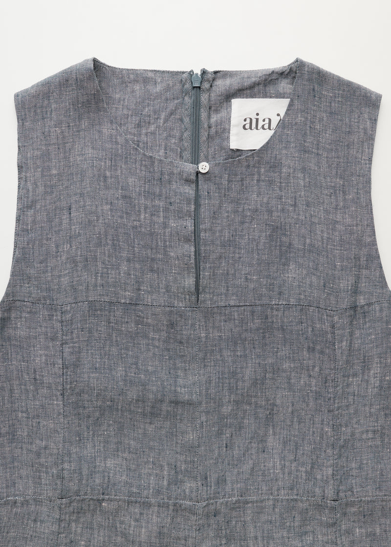 Aiayu Martha Dress Linen | Night Sky