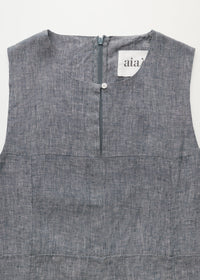 Aiayu Martha Dress Linen | Night Sky