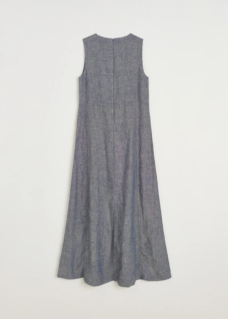 Aiayu Martha Dress Linen | Night Sky