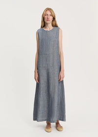 Aiayu Martha Dress Linen | Night Sky