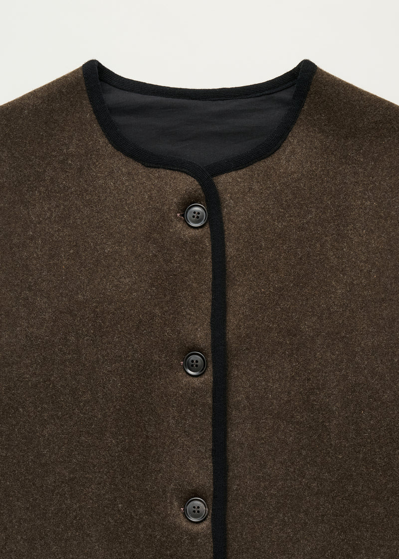 Aiayu Meha Vest Loden | Pure Dark Brown