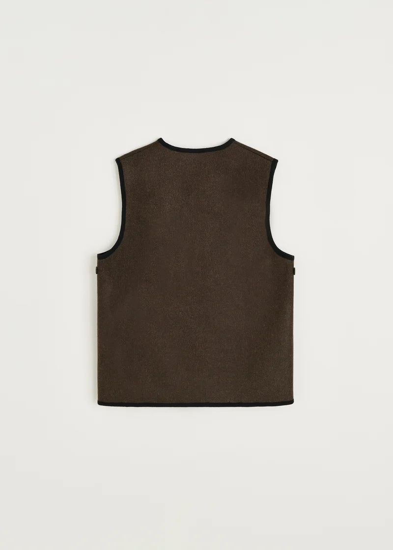 Aiayu Meha Vest Loden | Pure Dark Brown
