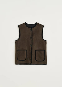 Aiayu Meha Vest Loden | Pure Dark Brown