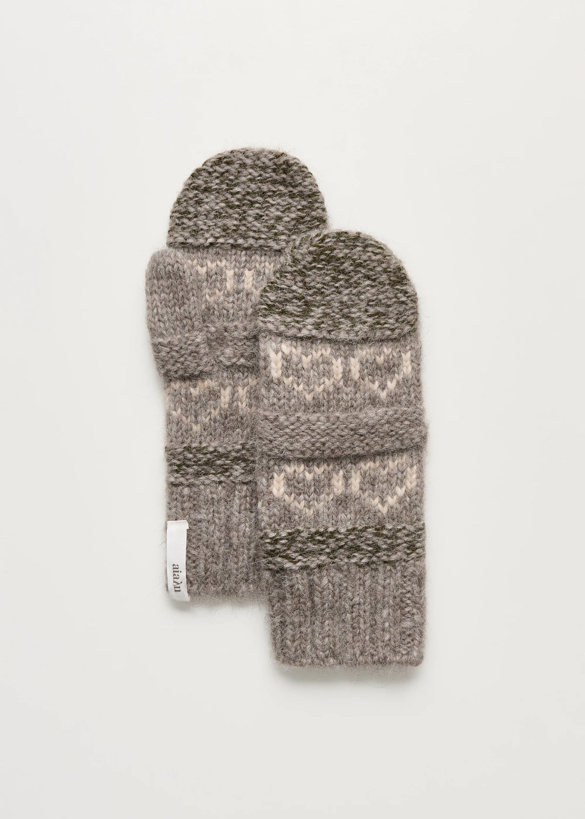 Aiayu Mei Mittens Wool | Mix Bark | Vanter i uld