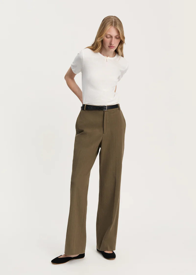Aiayu Milo Pant Cotton | Green Wood