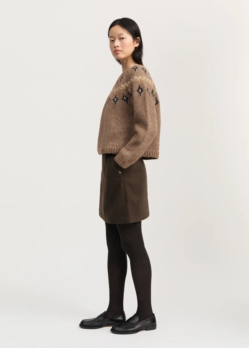 Aiayu Mini Skirt Loden | Pure Dark Brown