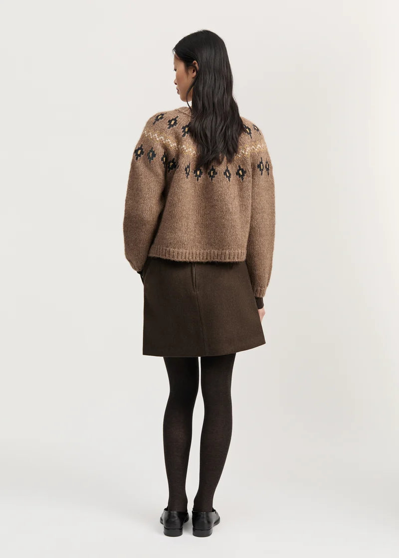 Aiayu Mini Skirt Loden | Pure Dark Brown