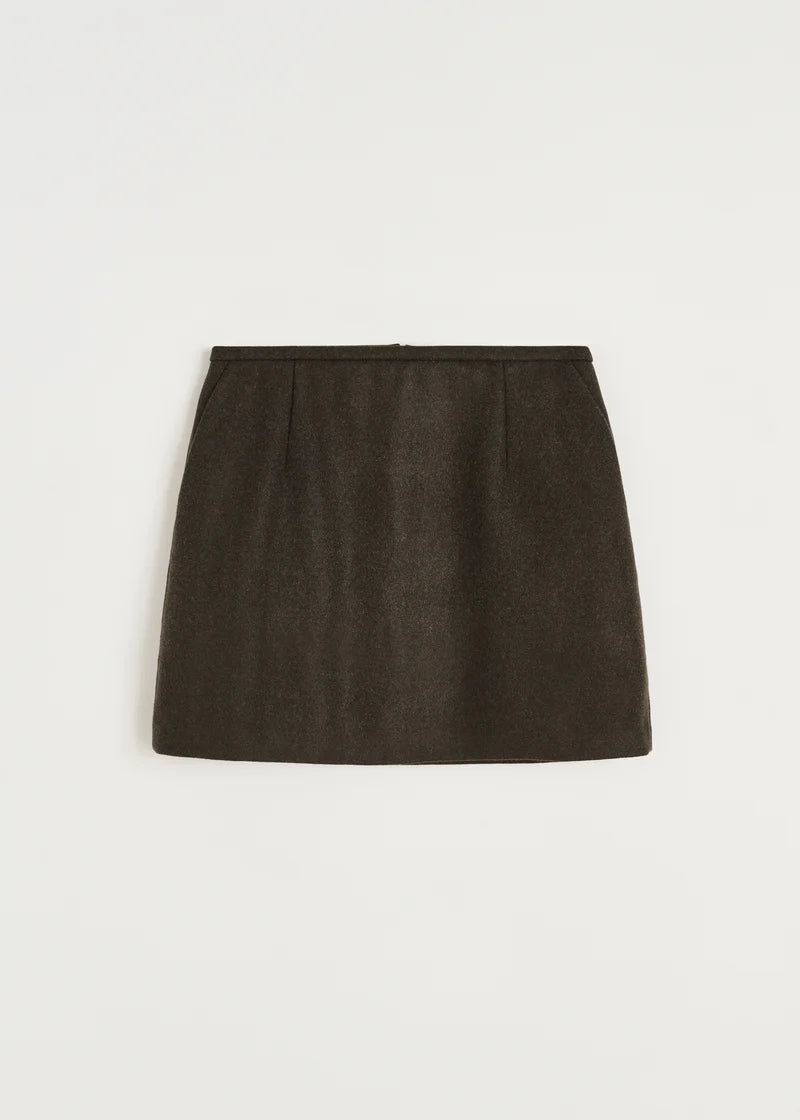 Aiayu Mini Skirt Loden | Pure Dark Brown