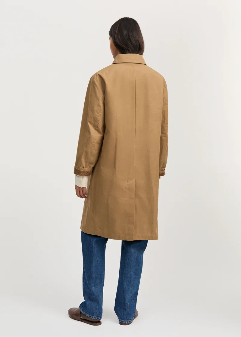 Aiayu Noor Coat Ripstop Oilskin Hybrid | Warm Khaki