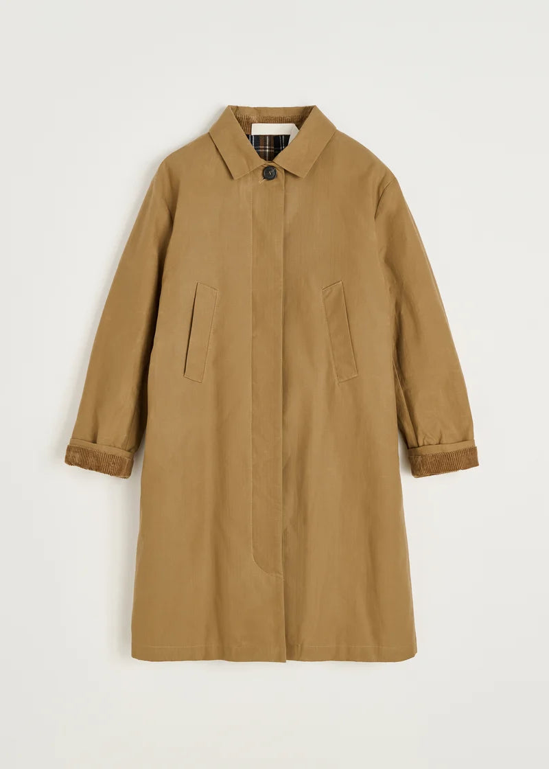 Aiayu Noor Coat Ripstop Oilskin Hybrid | Warm Khaki