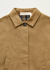 Aiayu Noor Coat Ripstop Oilskin Hybrid | Warm Khaki