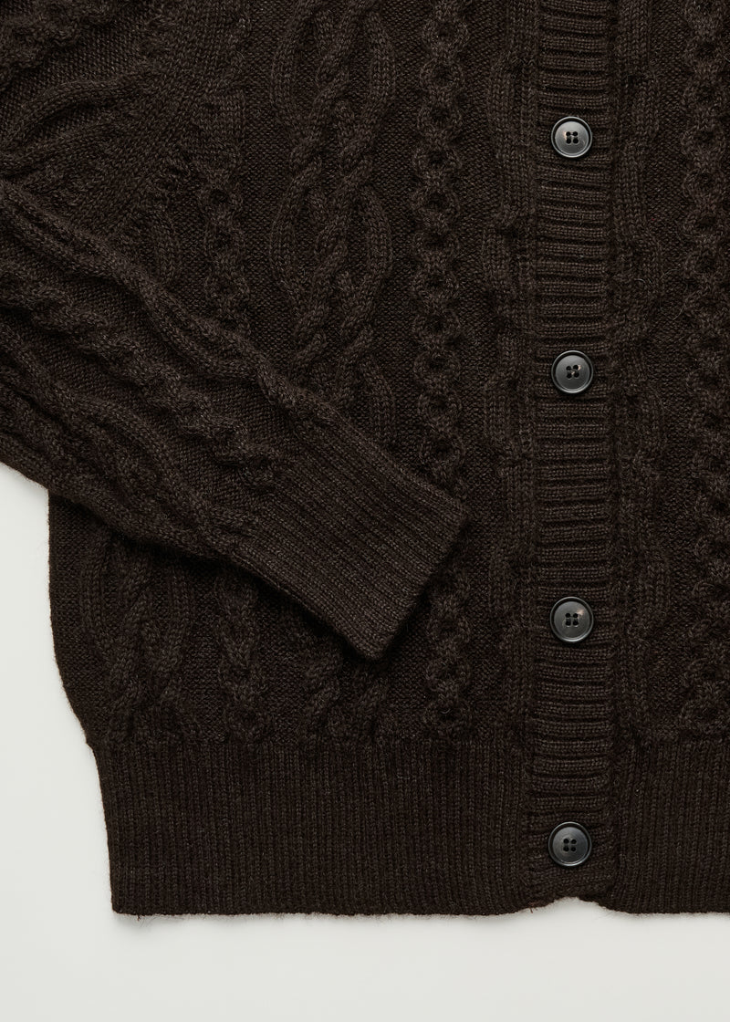 Aiayu Pala Cardigan | Pure Dark Brown | llamauld