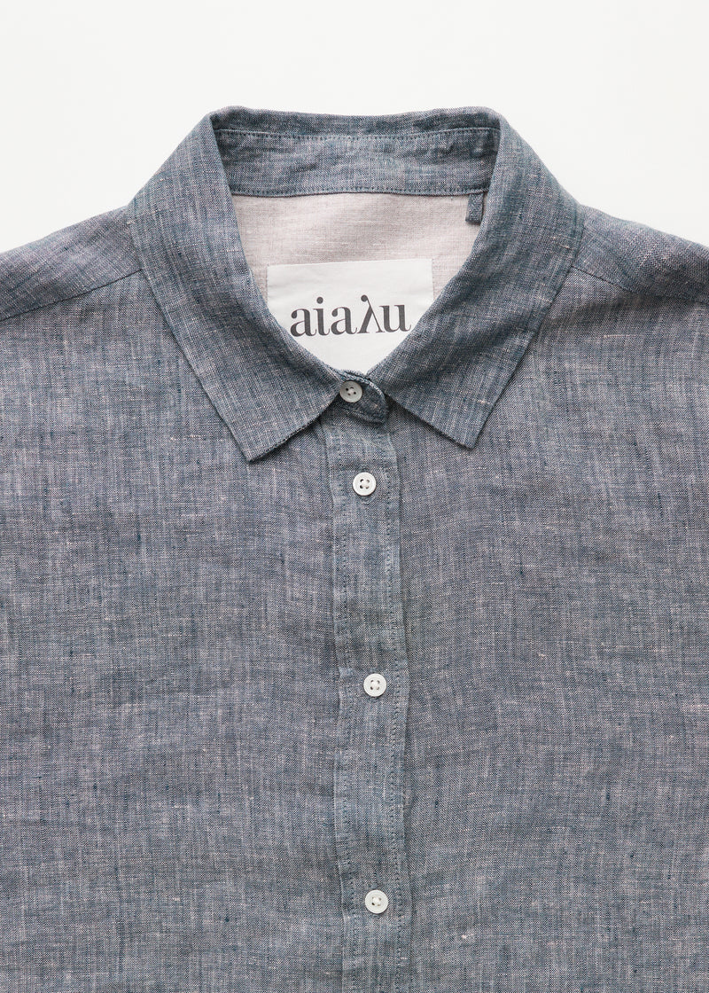 Aiayu Paulina Shirt Linen | Night Sky