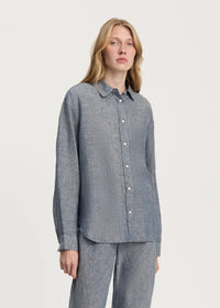 Aiayu Paulina Shirt Linen | Night Sky
