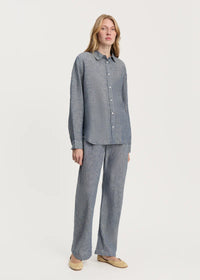Aiayu Paulina Shirt Linen | Night Sky