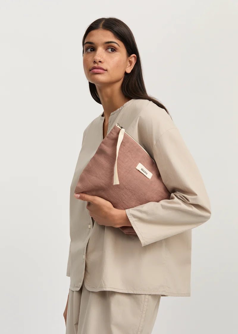 Aiayu Pouch Linen | Desert Blush | Toilettaske i hør
