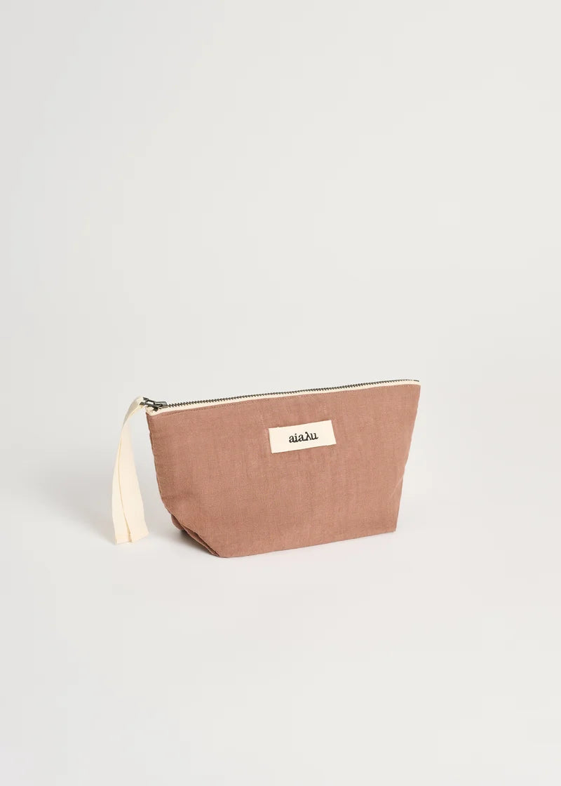 Aiayu Pouch Linen Mini | Desert Blush | Toilettaske i hør