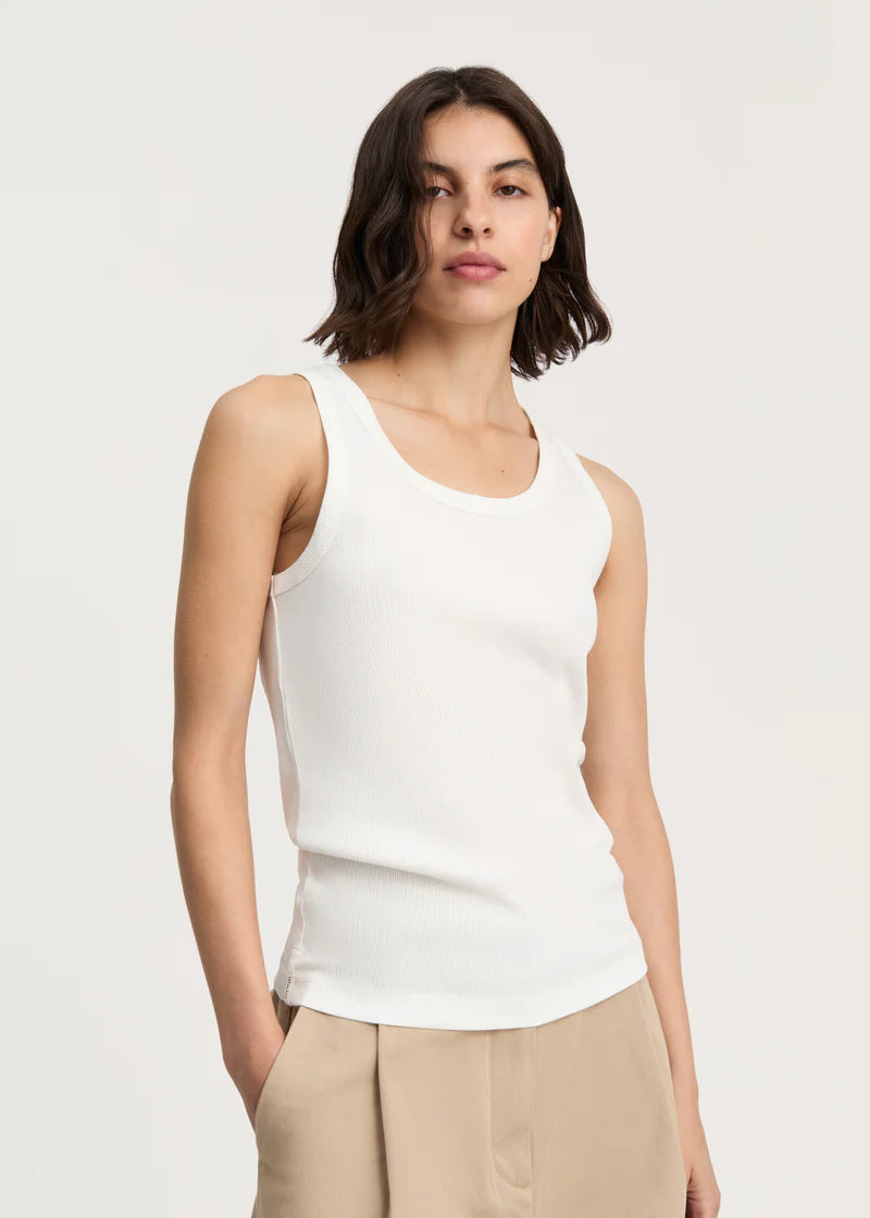 Aiayu Rib Tank | Off White | Økologisk Bomuld