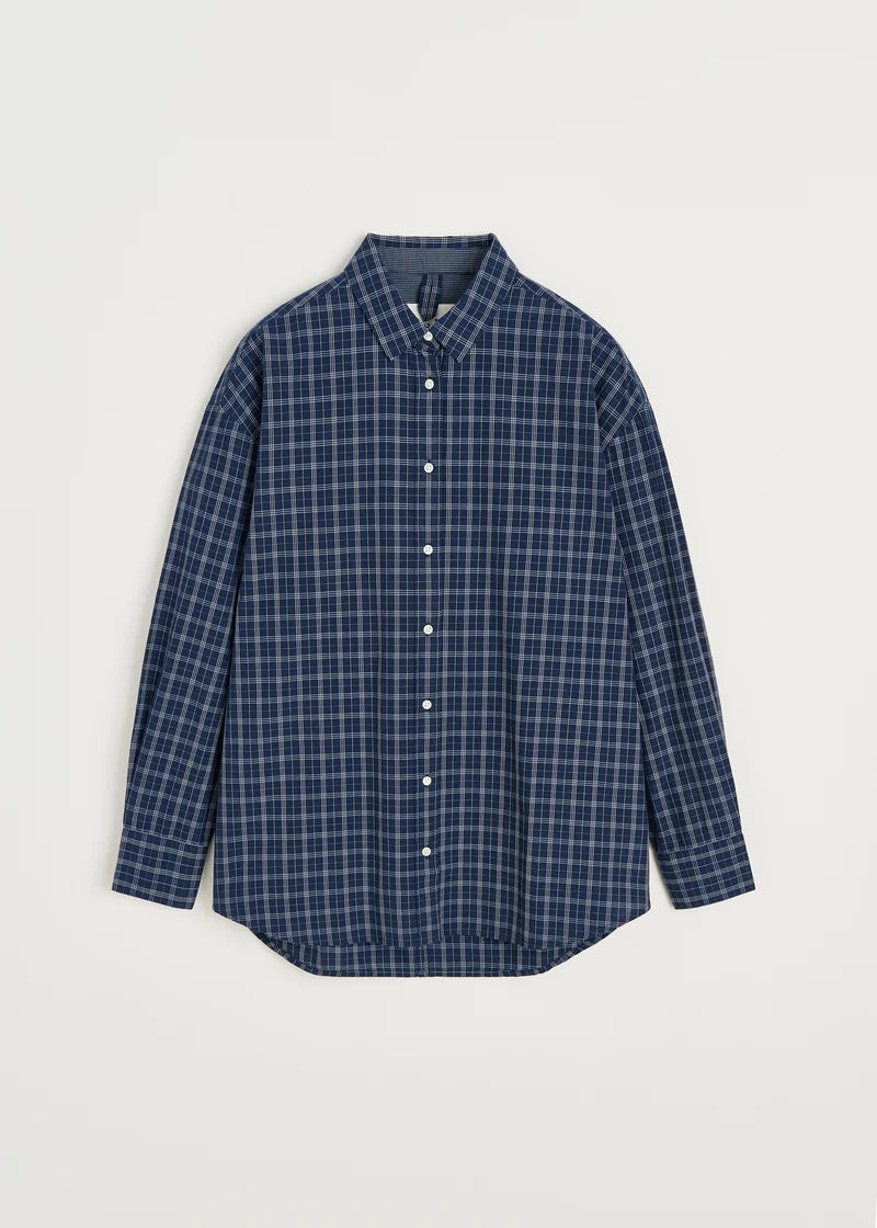 Aiayu Shirt Check | Mix Navy