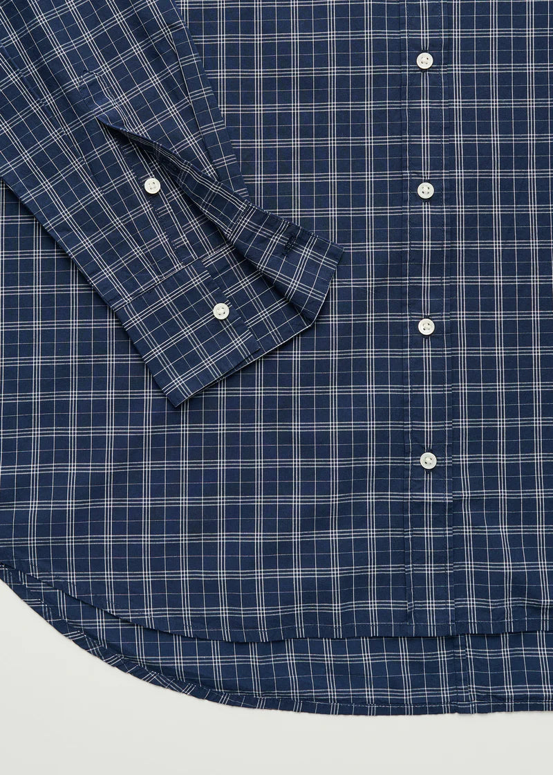 Aiayu Shirt Check | Mix Navy