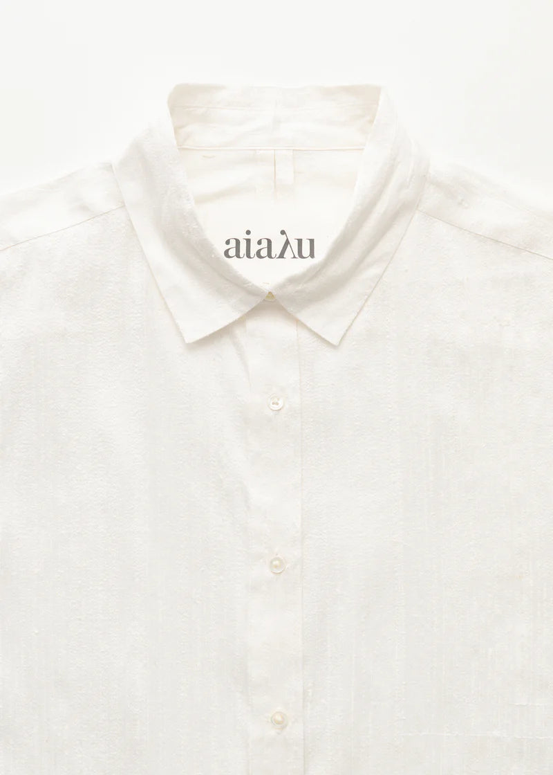 Aiayu Shirt Recycled Silk | Pure Ecru