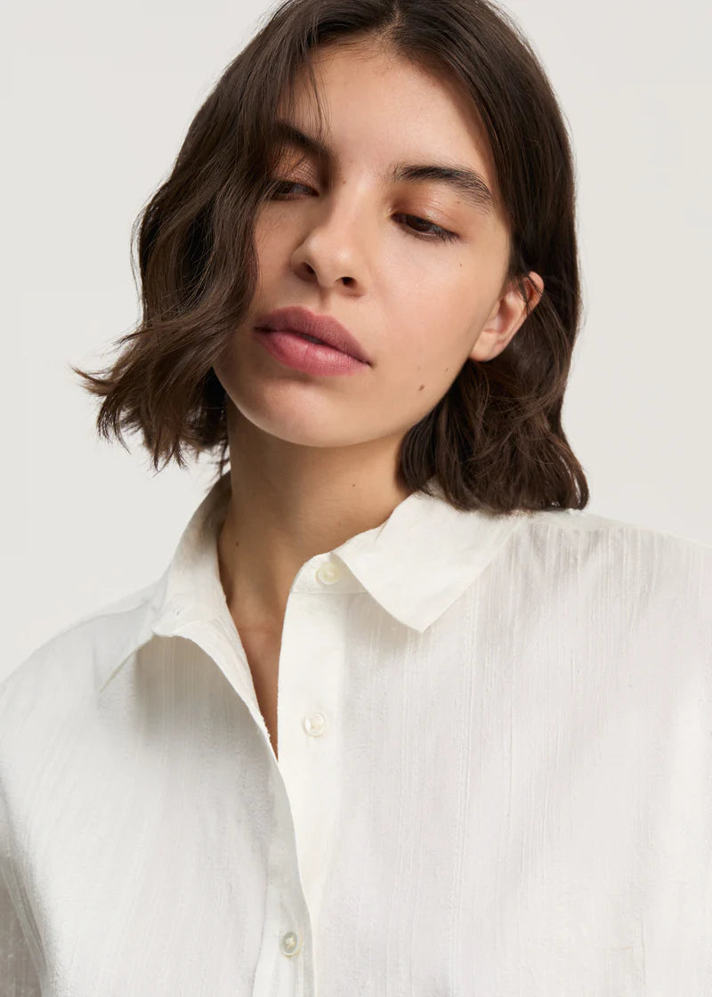 Aiayu Shirt Recycled Silk | Pure Ecru