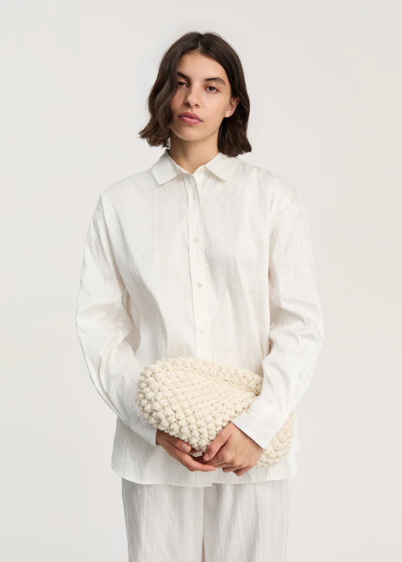 Aiayu Shirt Recycled Silk | Pure Ecru