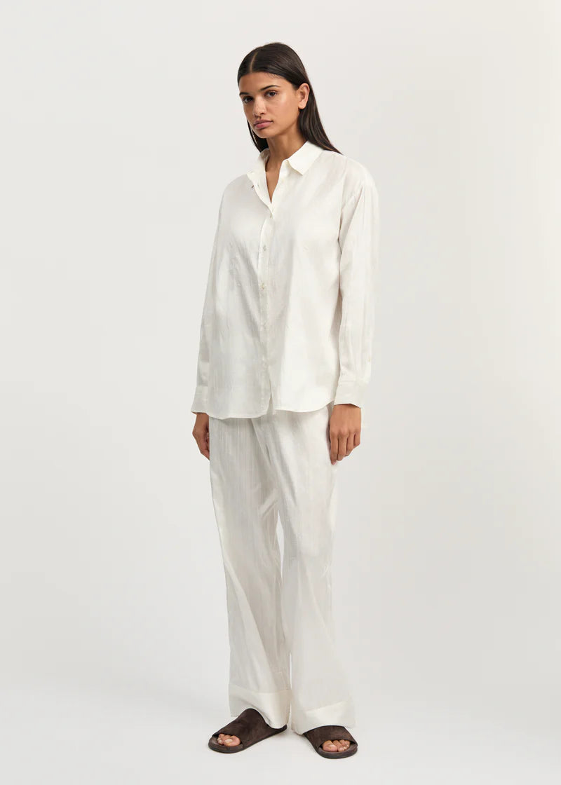 Aiayu Shirt Recycled Silk | Pure Ecru