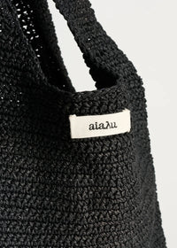 Aiayu Sophia Straw Bag | Medium  | Black