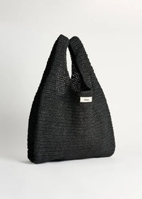 Aiayu Sophia Straw Bag | Medium  | Black