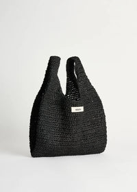 Aiayu Sophia Straw Bag | Small | Black