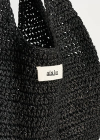 Aiayu Sophia Straw Bag | Small | Black