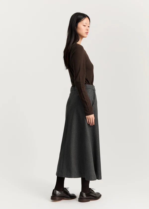 Aiayu Stella Skirt Fine Wool | Dark Grey